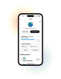Verizon family profile surrounded by a warm-to-cool gradient glow
