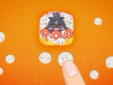 Bright orange Chemie Pop game artwork with a playful character and floating bubbles