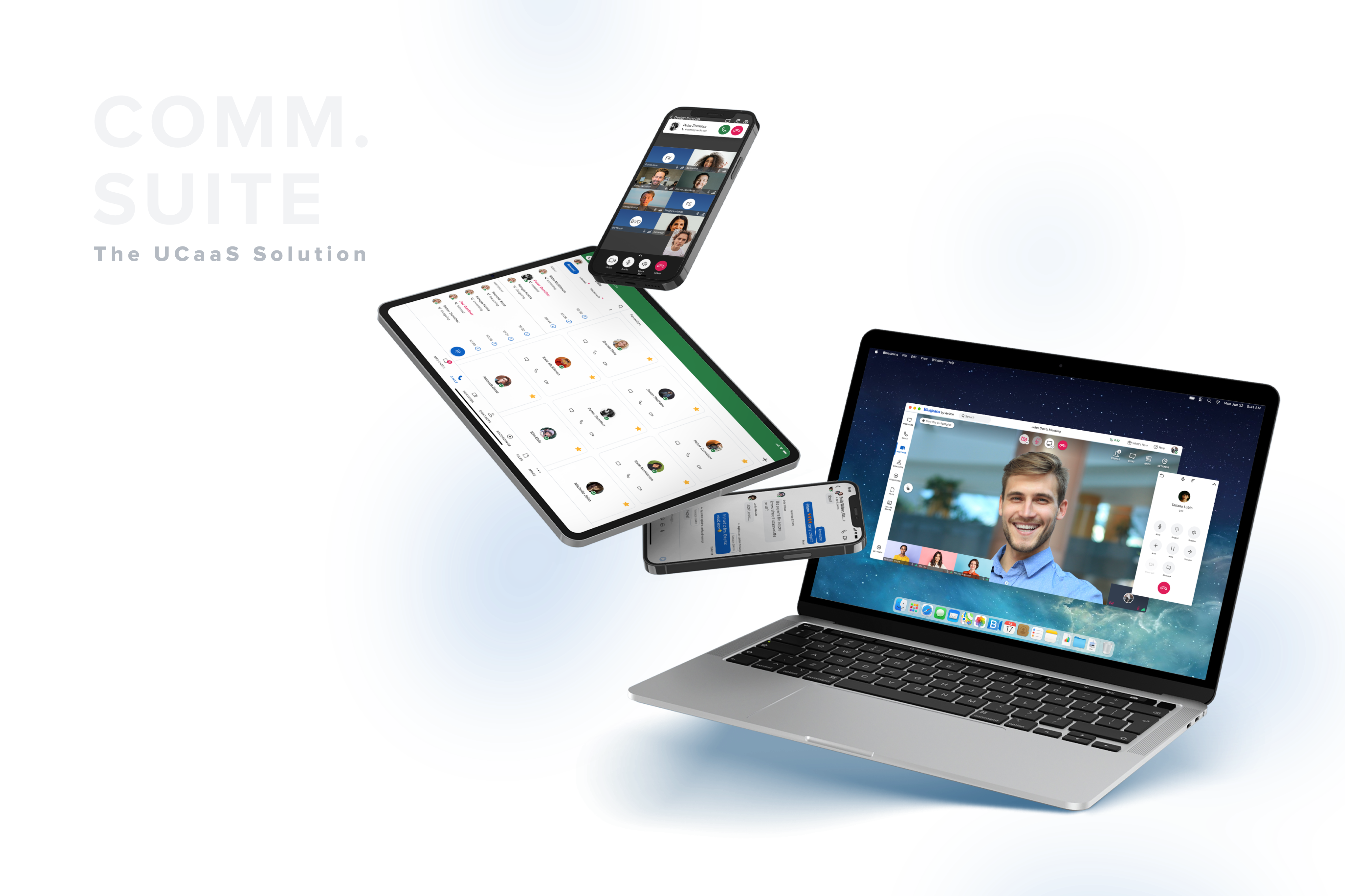BlueJeans Communication Suite shown across connected devices