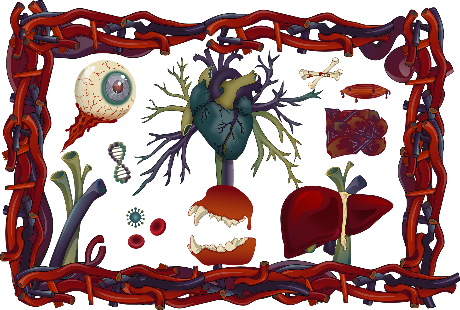 Into the Flesh illustrated environment