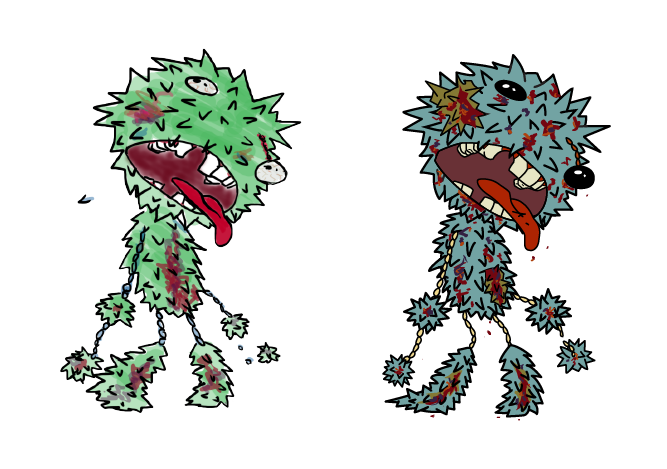 Zombie virus character design