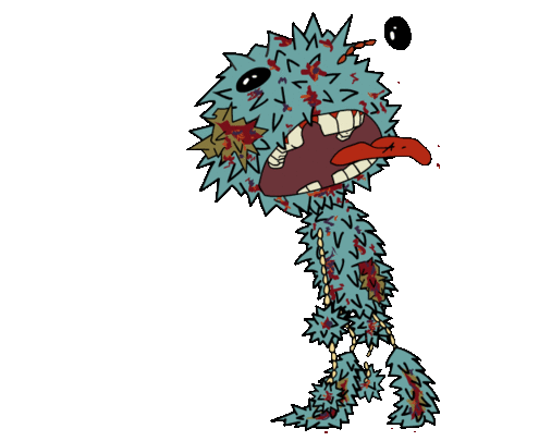 Zombie virus death animation